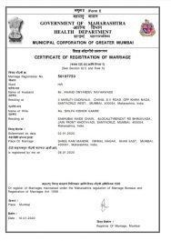 Marriage Registration Certificate Service in Nashik HO - Nashik